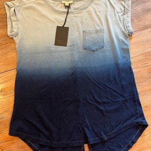 Blue ombré pocket tee